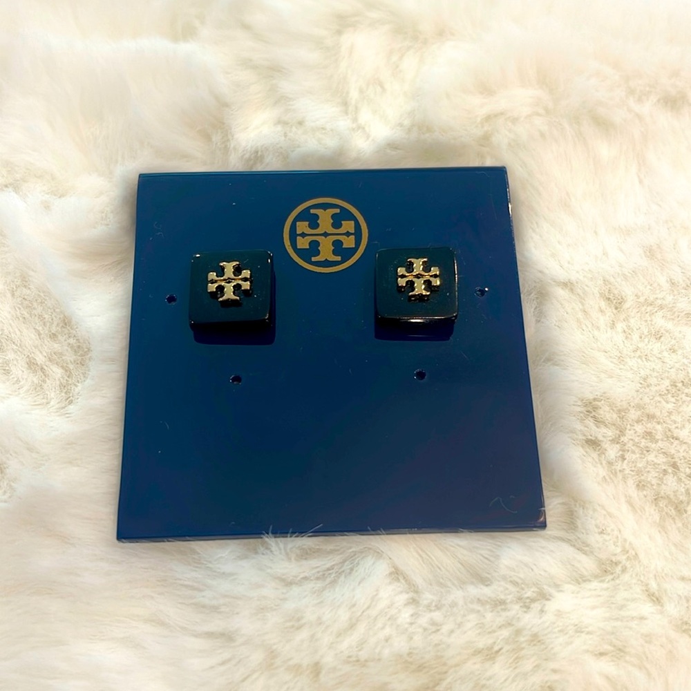 Tory Burch Logo Flag Square Studs